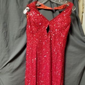 Red formal dress